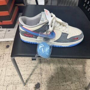 Nike Supreme Gray and Blue Sneakers